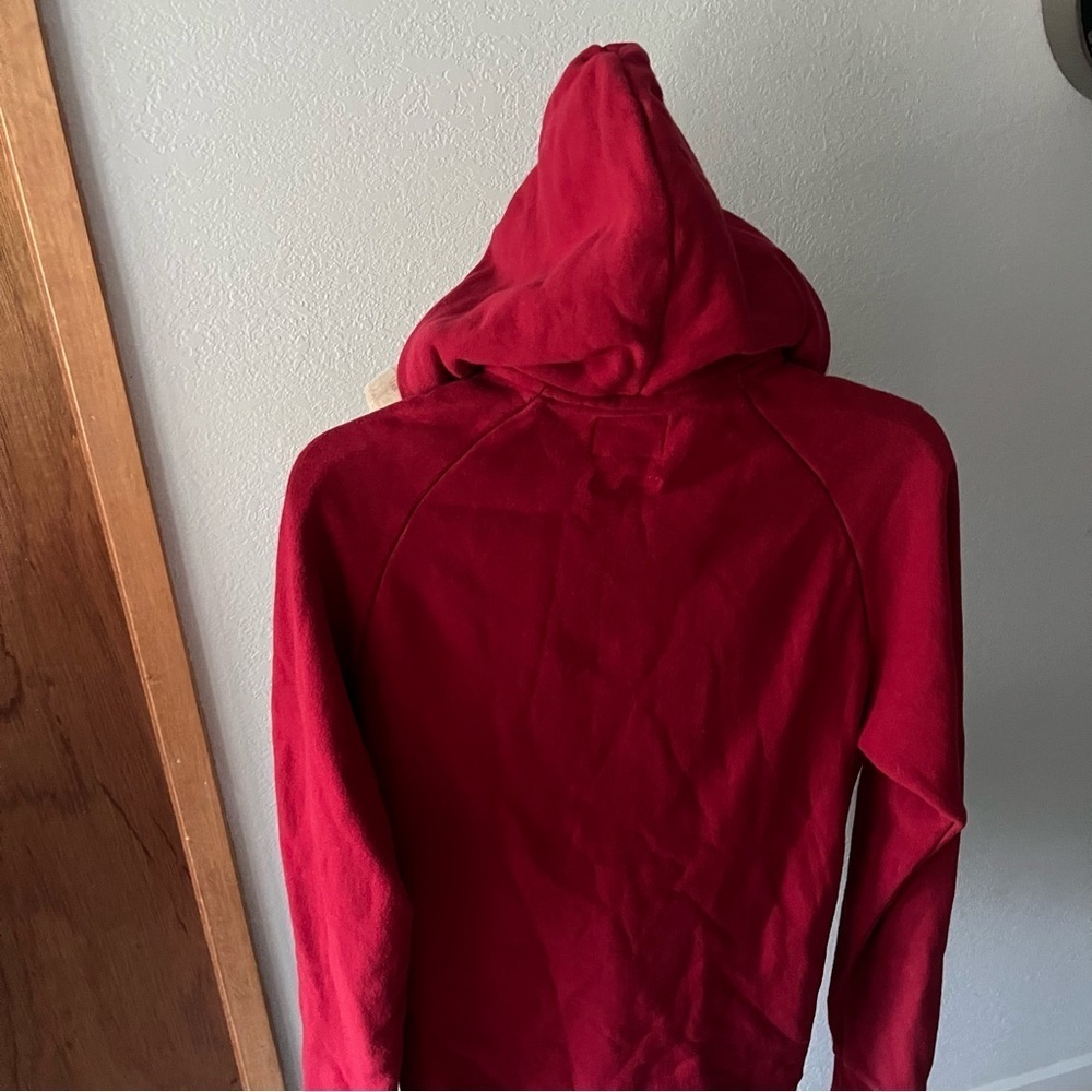ORIGINAL FAKE sz 2 US sz S Red Zip Up Fleece Hoodie Medicom Toy KAWS - Picture 6 of 16